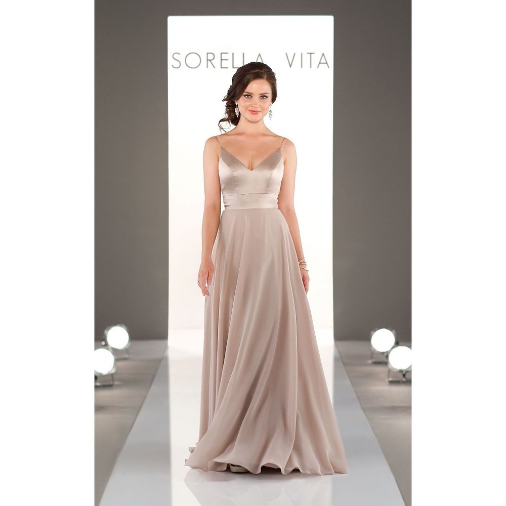 Sorella Vita Mixed Fabric style 9088 in Vintage Rose size 16